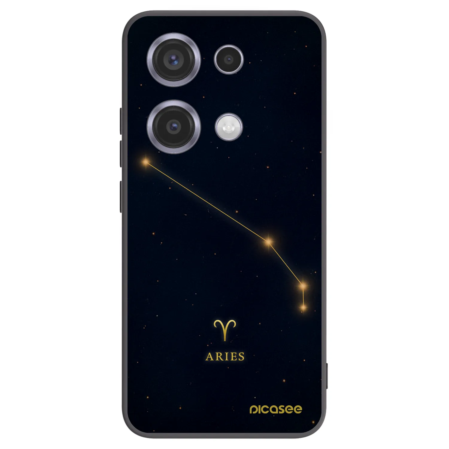 Picasee silikonowe czarne etui na Xiaomi Redmi Note 14S - ARIES