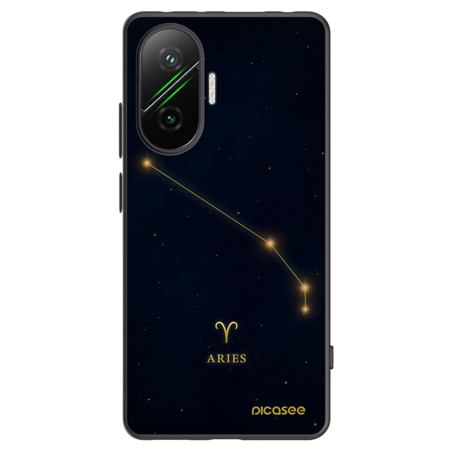 Picasee silikonowe czarne etui na Xiaomi Poco F7 5G - ARIES