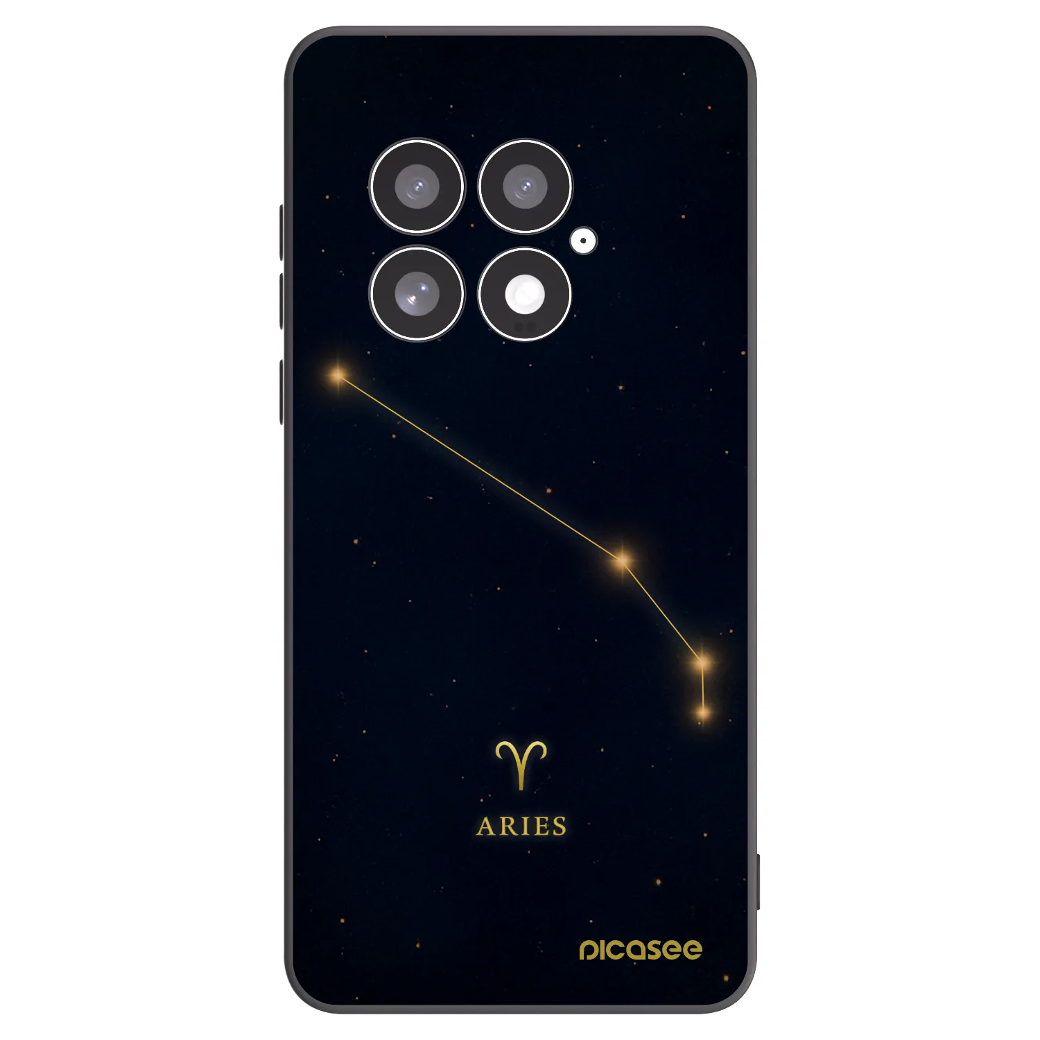 Picasee silikonowe czarne etui na OnePlus 13 5G - ARIES