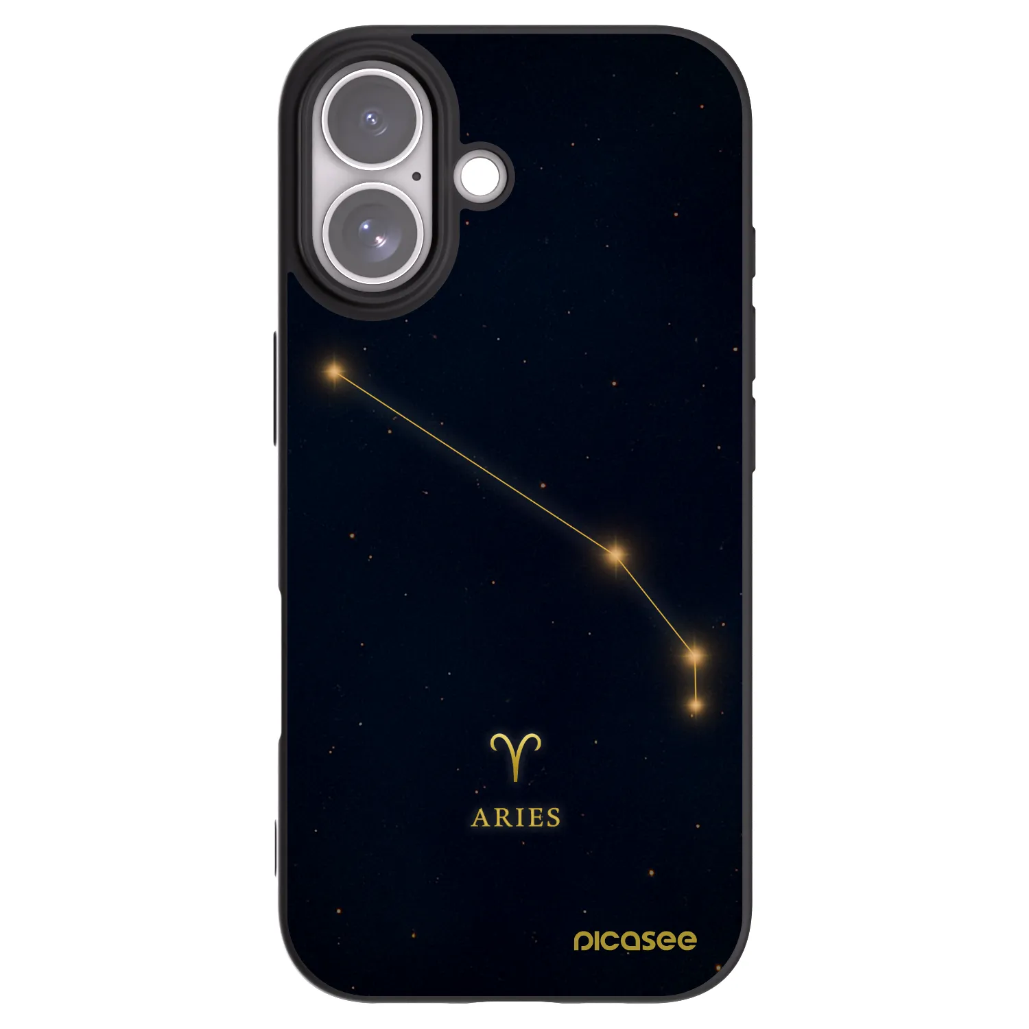 Picasee silikonowe czarne etui na Apple iPhone 17 - ARIES
