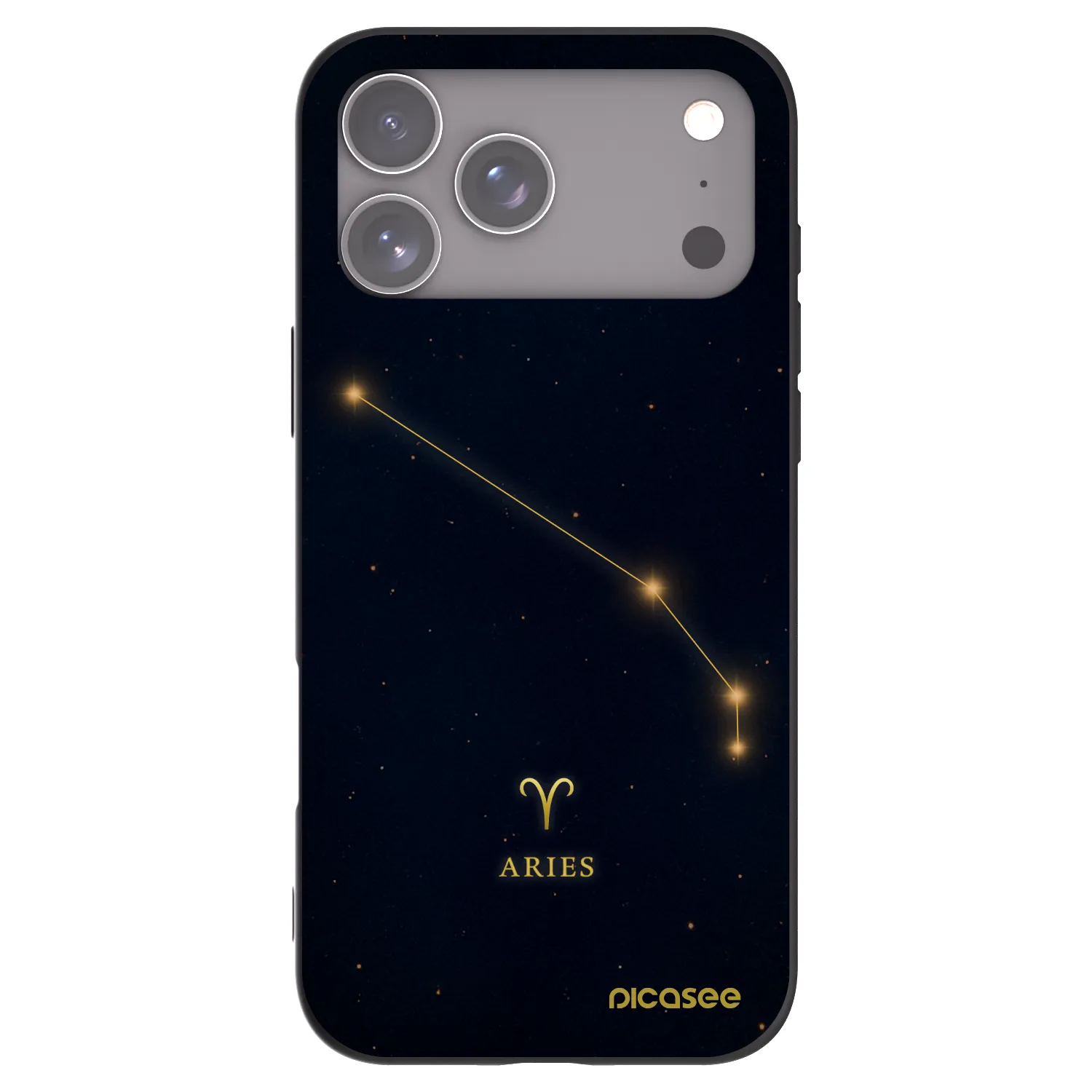 Picasee silikonowe czarne etui na Apple iPhone 17 Pro Max - ARIES