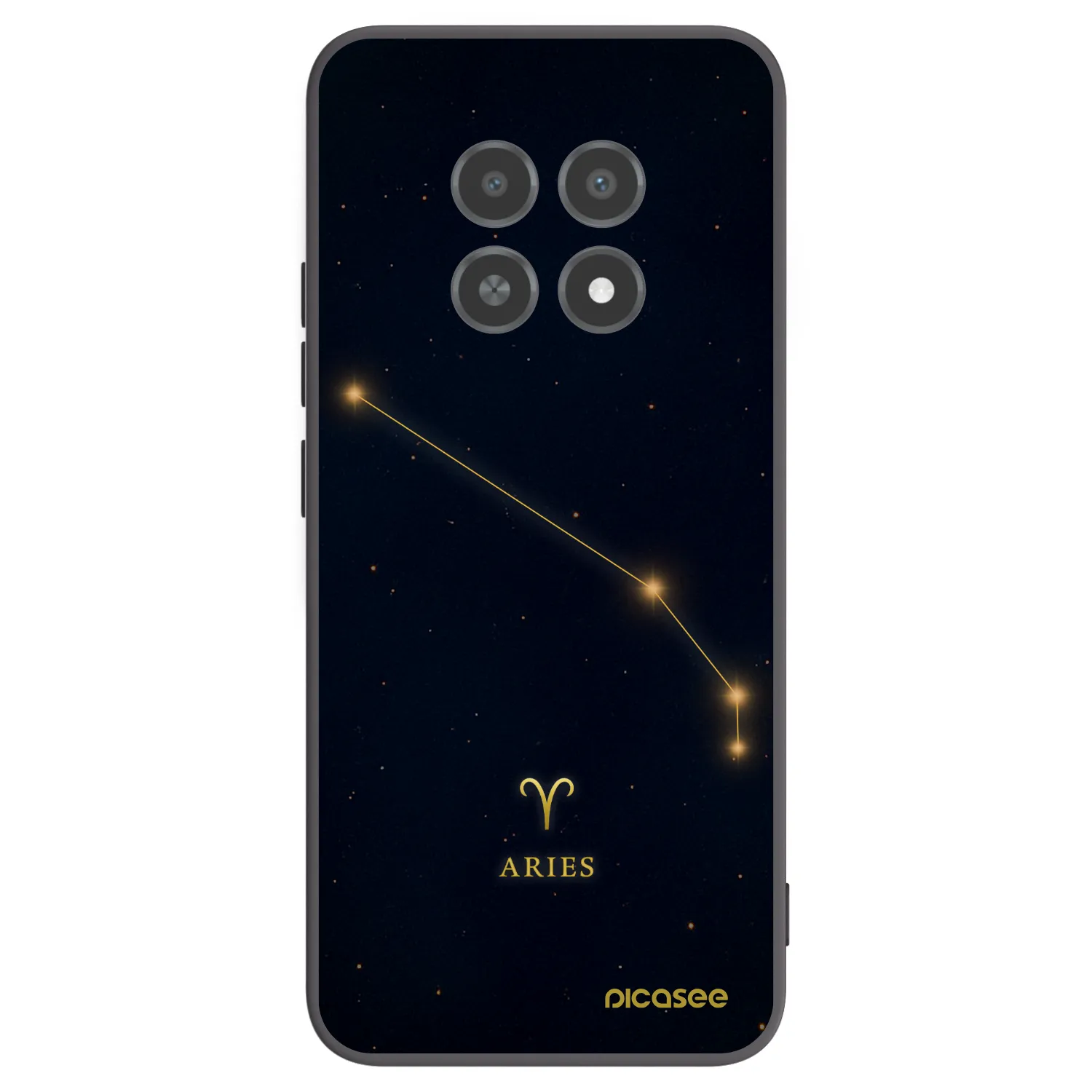 Picasee silikonowe czarne etui na Realme 12X - ARIES