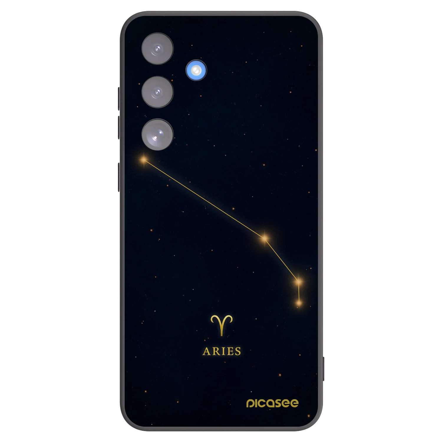 Picasee silikonowe czarne etui na Samsung Galaxy S25 FE 5G - ARIES