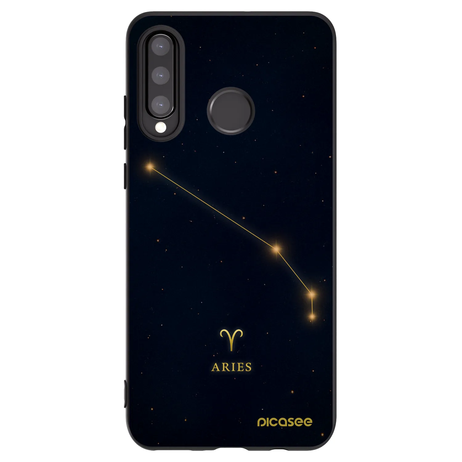 Picasee silikonowe czarne etui na Huawei P30 Lite - ARIES