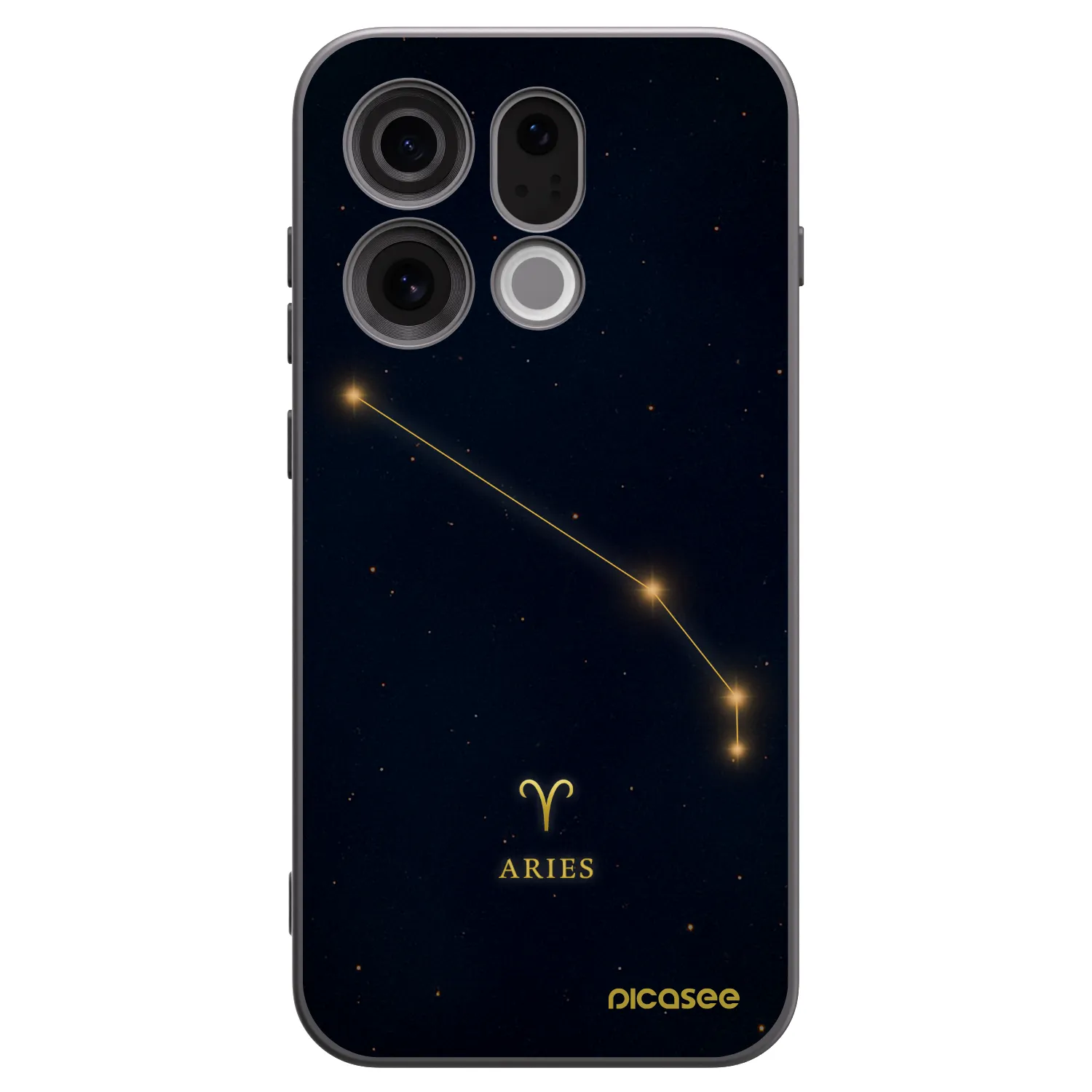 Picasee silikonowe czarne etui na OPPO Find X9 - ARIES