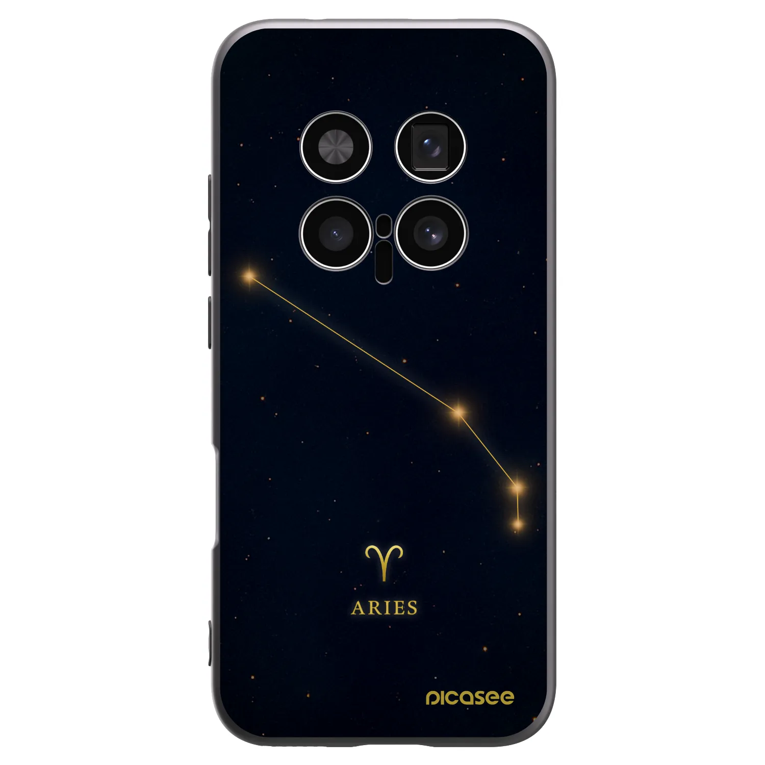 Picasee silikonowe czarne etui na Honor Magic8 Pro 5G - ARIES