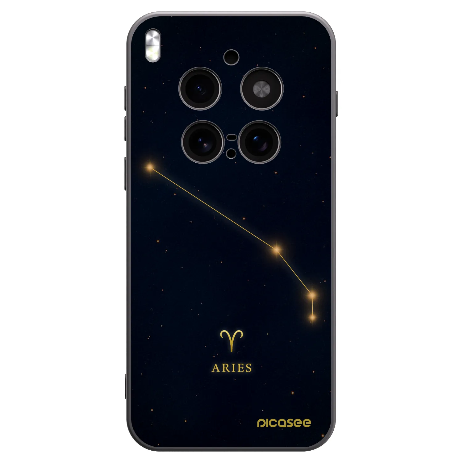 Picasee silikonowe czarne etui na Vivo X300 Pro - ARIES