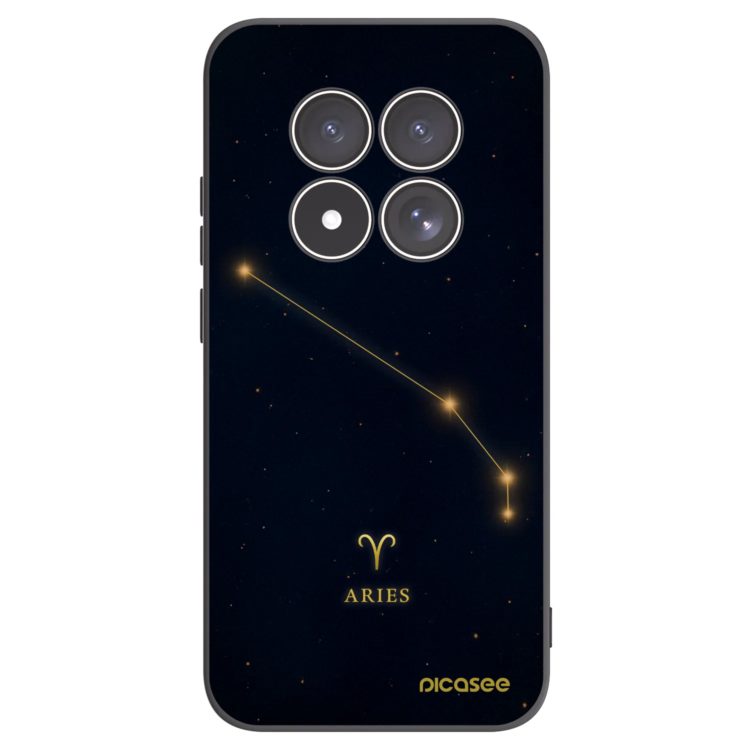 Picasee silikonowe czarne etui na Xiaomi Redmi Note 15 Pro 5G - ARIES