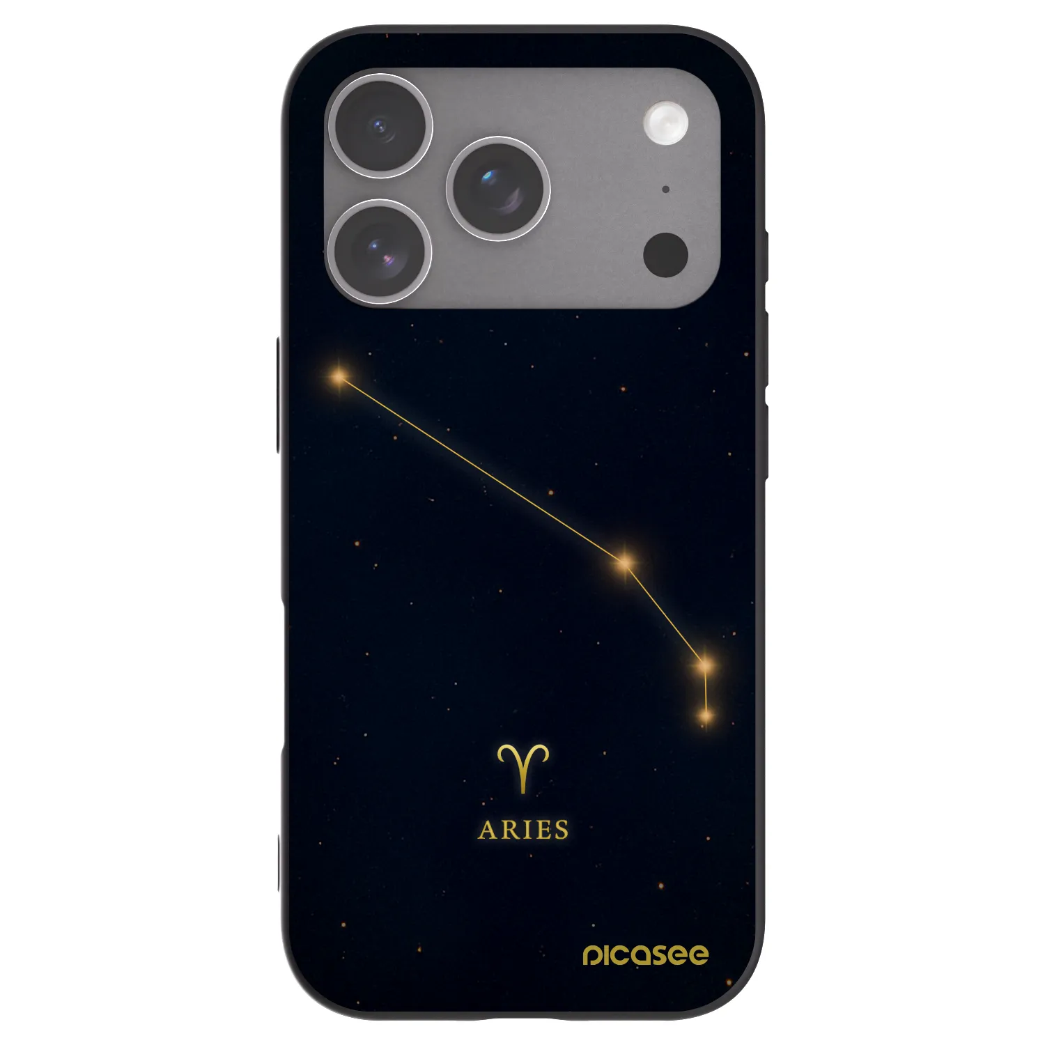 Picasee silikonowe czarne etui na Apple iPhone 18 Pro - ARIES