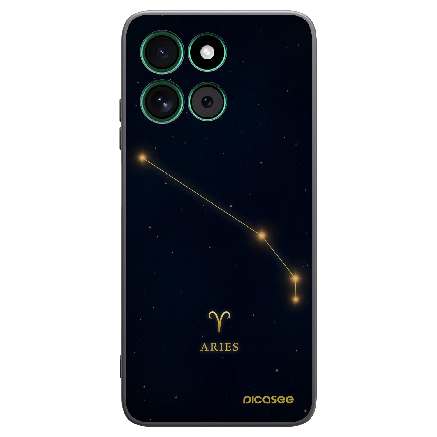Picasee silikonowe czarne etui na Motorola Moto G57 Power - ARIES