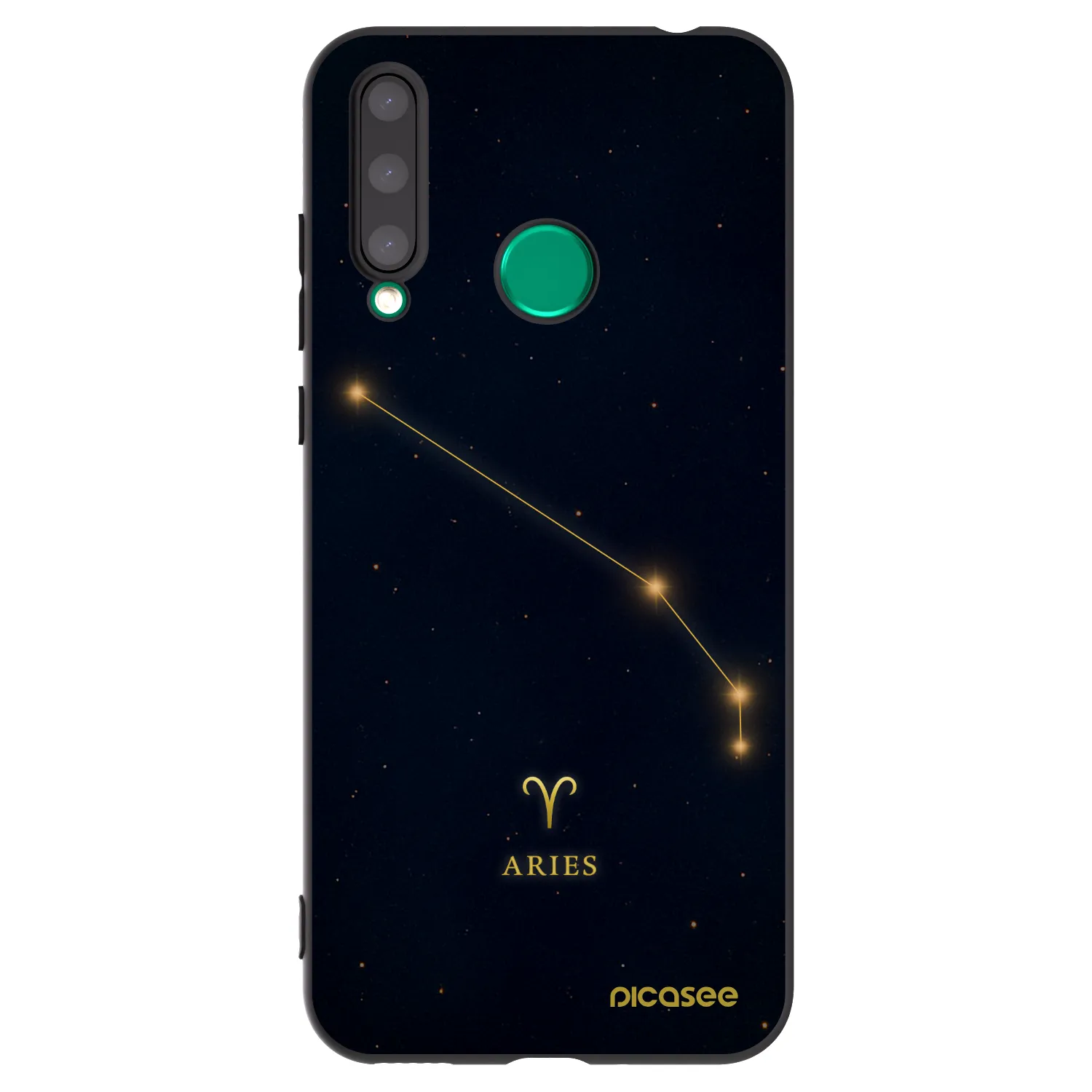 Picasee silikonowe czarne etui na Honor 20 Lite - ARIES