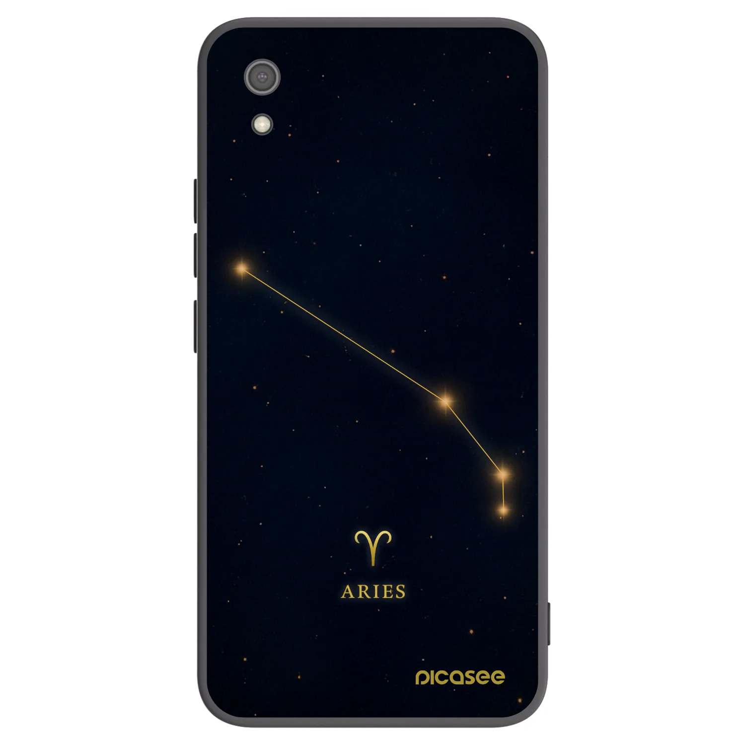 Picasee silikonowe czarne etui na Xiaomi Redmi 7A - ARIES