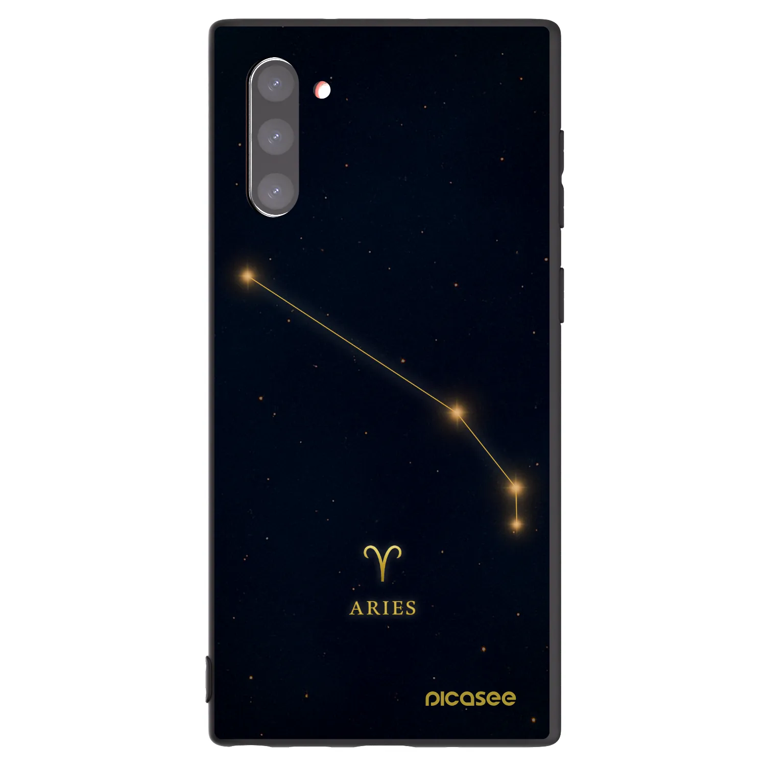 Picasee silikonowe czarne etui na Samsung Galaxy Note 10 N970F - ARIES