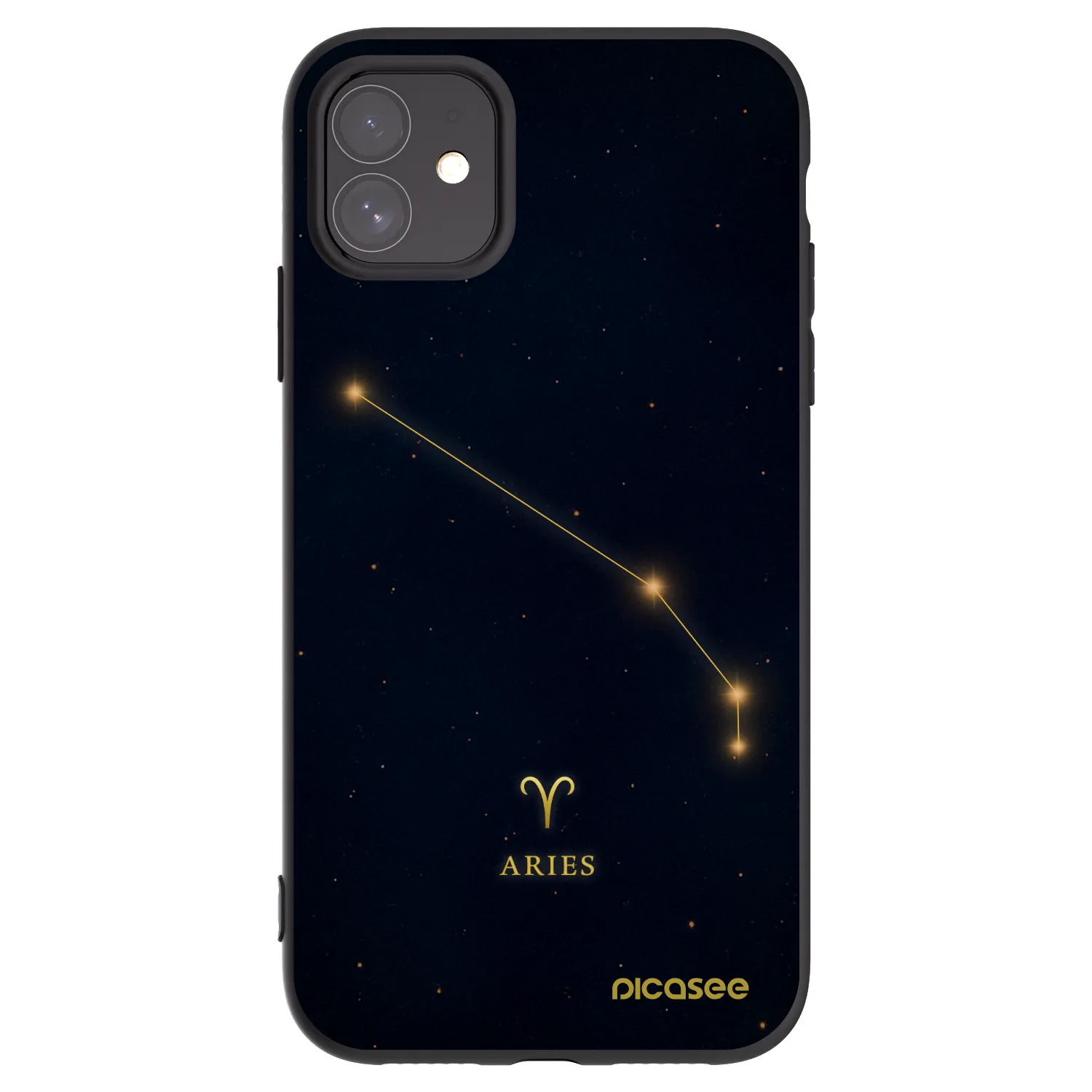 Picasee silikonowe czarne etui na Apple iPhone 11 - ARIES