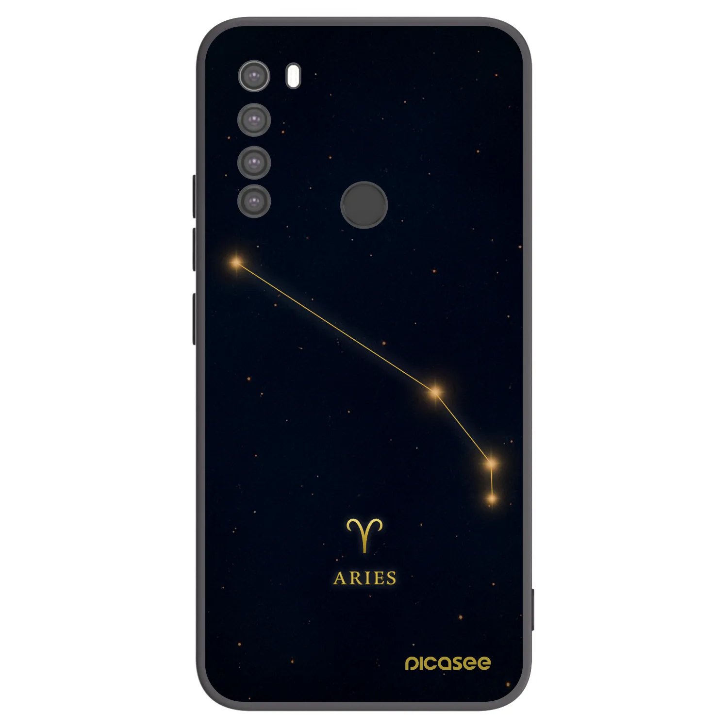 Picasee silikonowe czarne etui na Xiaomi Redmi Note 8 - ARIES