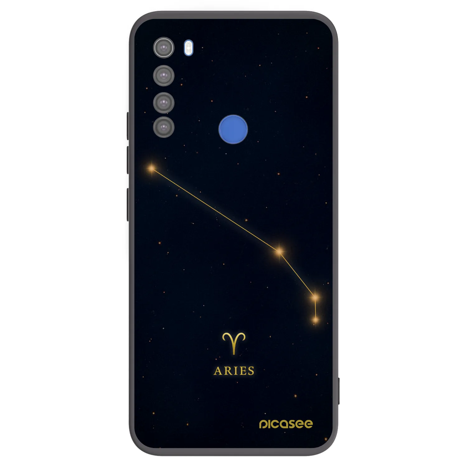 Picasee silikonowe czarne etui na Xiaomi Redmi Note 8T - ARIES