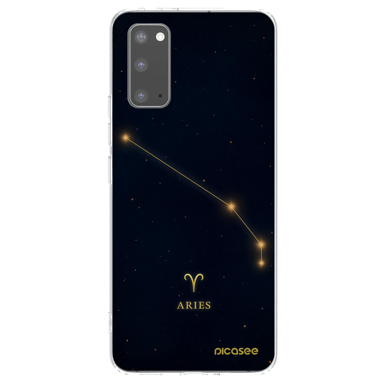 Picasee silikonowe przeźroczyste etui na Samsung Galaxy S20 G980F - ARIES