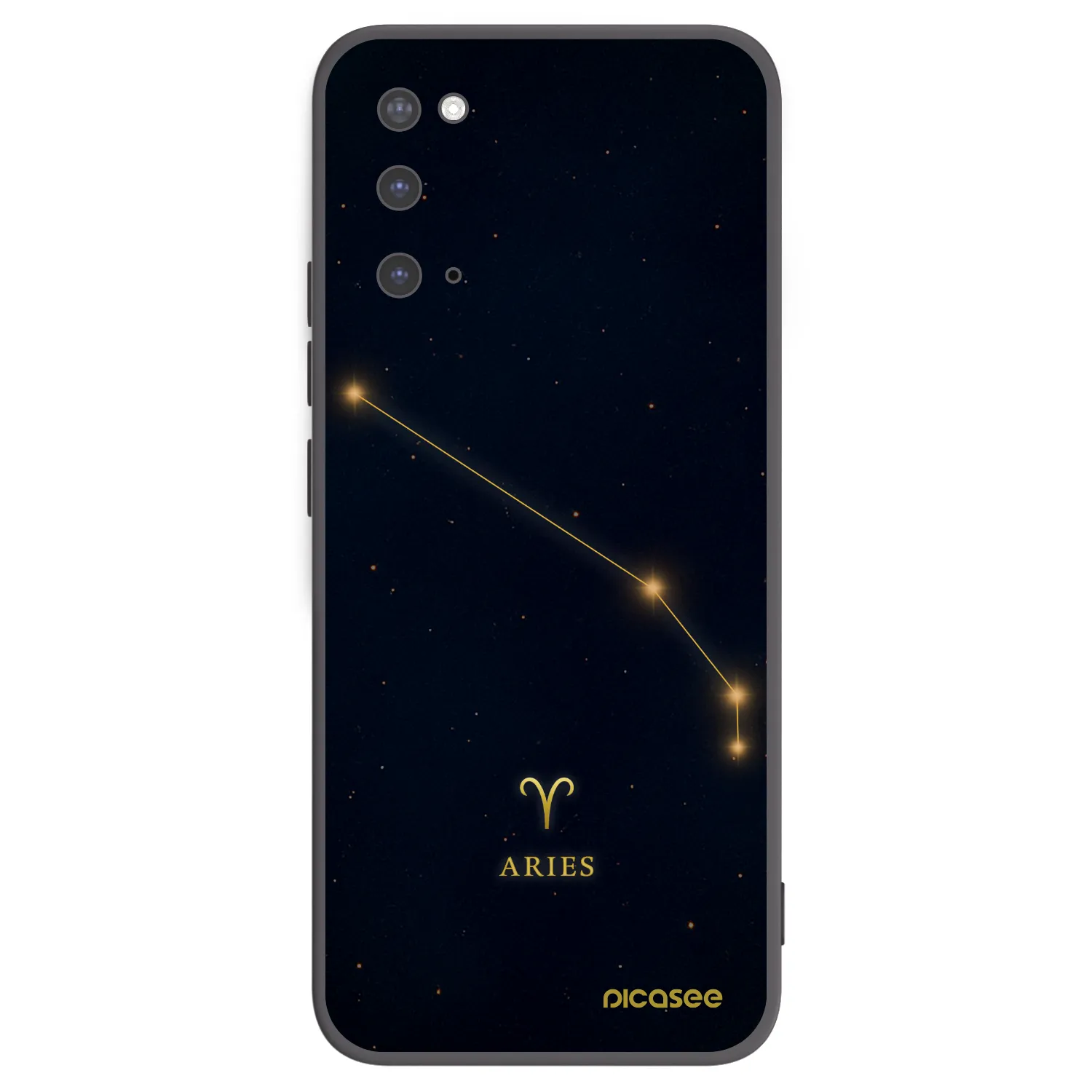 Picasee silikonowe czarne etui na Samsung Galaxy S20 G980F - ARIES