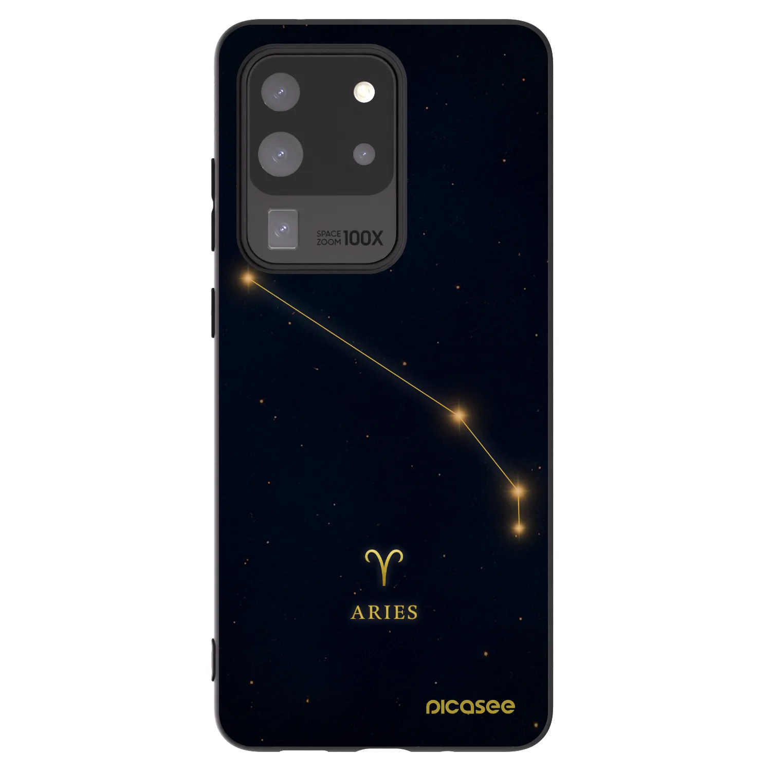 Picasee silikonowe czarne etui na Samsung Galaxy S20 Ultra 5G G988F - ARIES