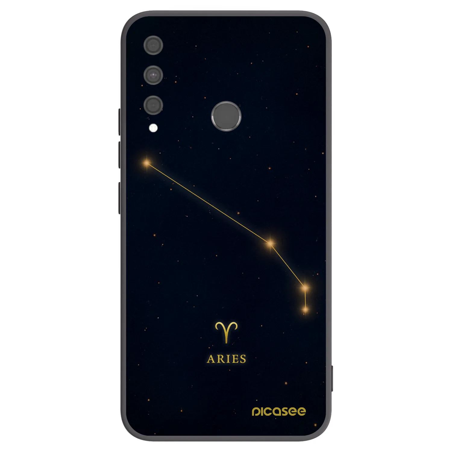 Picasee silikonowe czarne etui na Huawei P40 Lite E - ARIES
