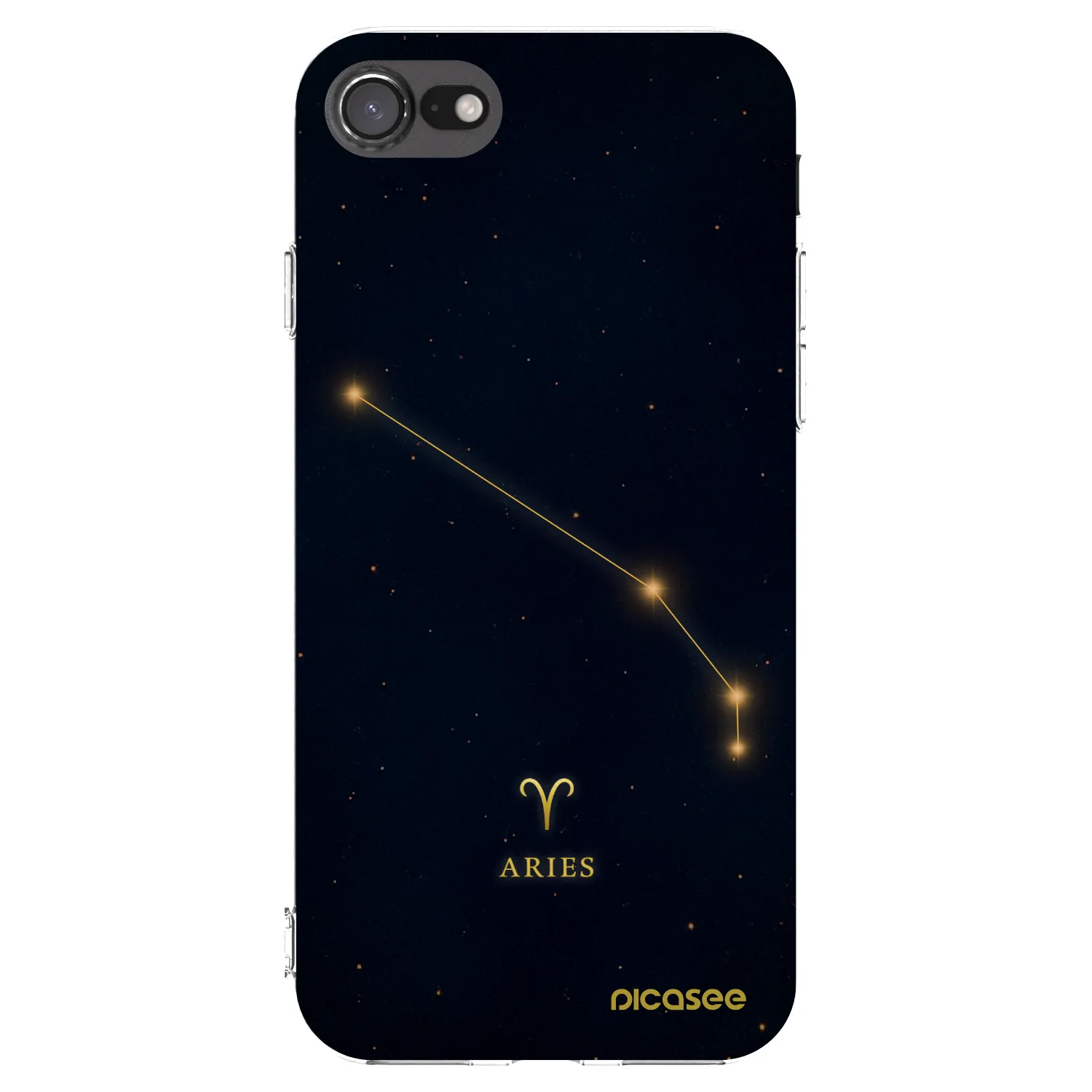 Picasee silikonowe przeźroczyste etui na Apple iPhone SE 2020 - ARIES