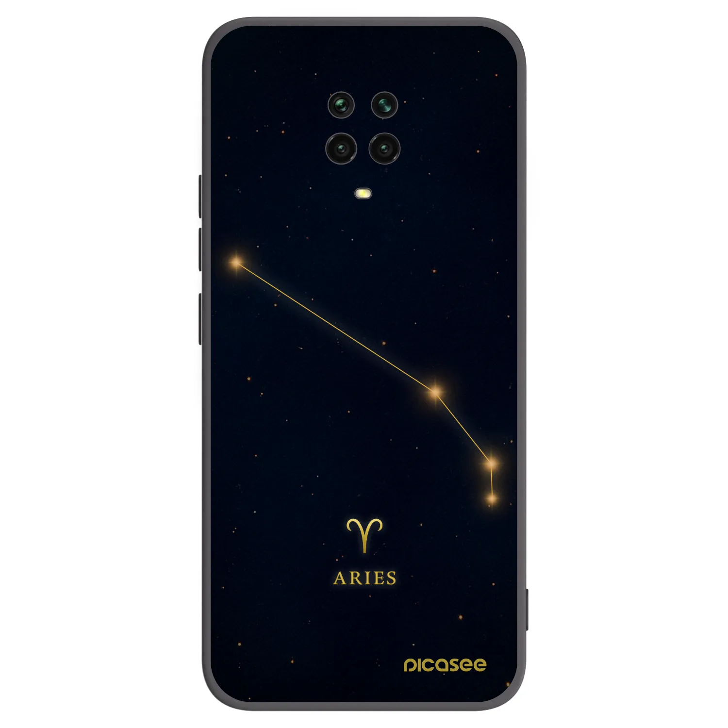 Picasee silikonowe czarne etui na Xiaomi Redmi Note 9 Pro - ARIES