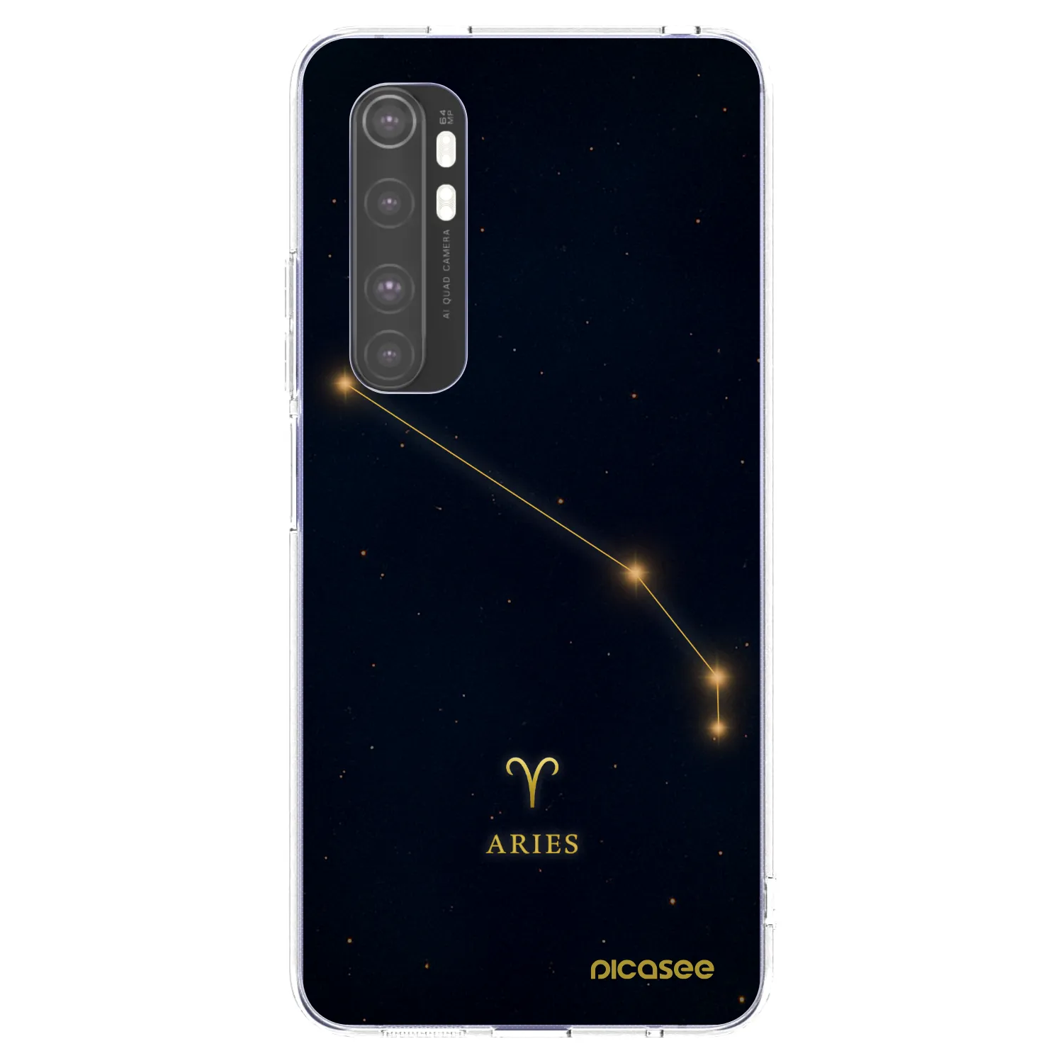 Picasee silikonowe przeźroczyste etui na Xiaomi Mi Note 10 Lite - ARIES