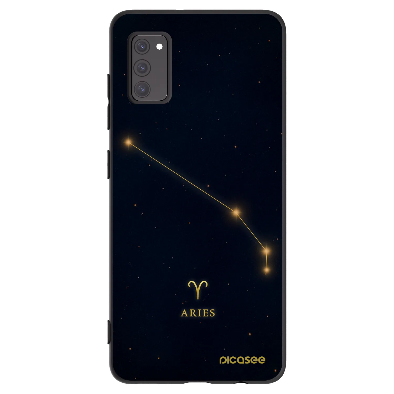 Picasee silikonowe czarne etui na Samsung Galaxy A41 A415F - ARIES