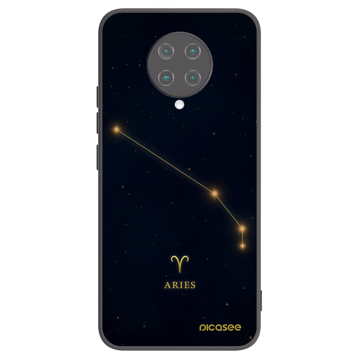 Picasee silikonowe czarne etui na Xiaomi Poco F2 Pro - ARIES