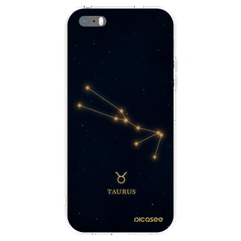 Picasee silikonowe przeźroczyste etui na Apple iPhone 5/5S/SE - TAURUS