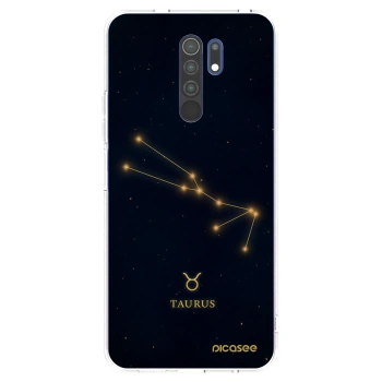 Picasee silikonowe przeźroczyste etui na Xiaomi Redmi 9 - TAURUS