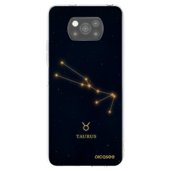 Picasee silikonowe czarne etui na Xiaomi Poco X3 - TAURUS
