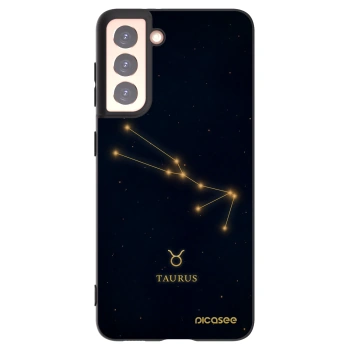 Picasee silikonowe czarne etui na Samsung Galaxy S21 5G G991B - TAURUS