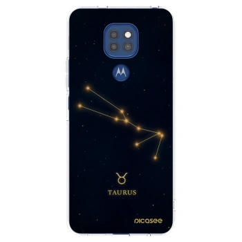 Picasee silikonowe przeźroczyste etui na Motorola Moto G9 Play - TAURUS