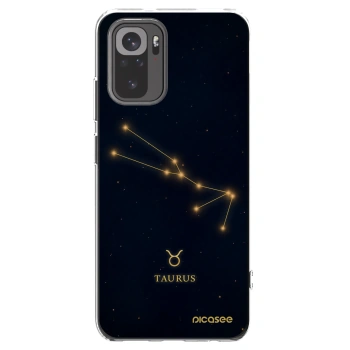 Picasee silikonowe przeźroczyste etui na Xiaomi Redmi Note 10 - TAURUS