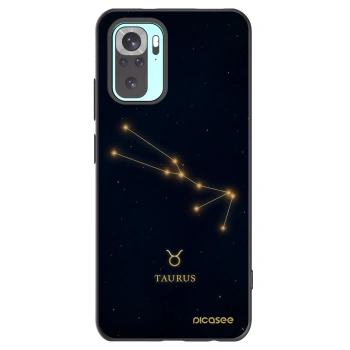 Picasee silikonowe czarne etui na Xiaomi Redmi Note 10 Pro - TAURUS