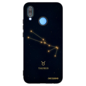 Picasee silikonowe czarne etui na Huawei P20 Lite - TAURUS