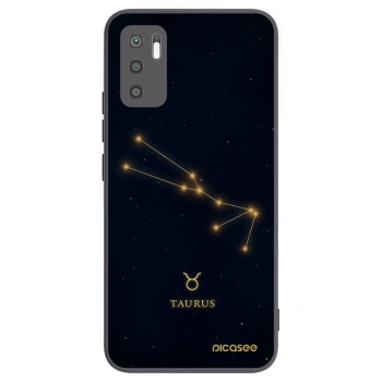 Picasee silikonowe czarne etui na Xiaomi Redmi Note 10 5G - TAURUS