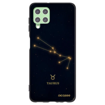 Picasee silikonowe czarne etui na Samsung Galaxy A22 A225F 4G - TAURUS