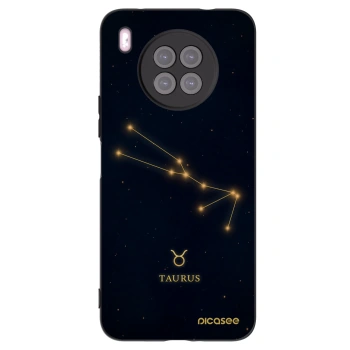 Picasee silikonowe czarne etui na Huawei Nova 8i - TAURUS