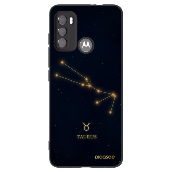 Picasee silikonowe czarne etui na Motorola Moto G60 - TAURUS