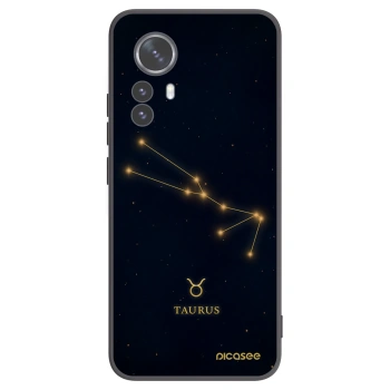 Picasee silikonowe czarne etui na Xiaomi 12 Pro - TAURUS