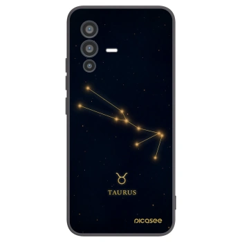 Picasee silikonowe czarne etui na Vivo V23 5G - TAURUS