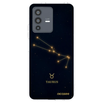 Picasee silikonowe przeźroczyste etui na Vivo V23 5G - TAURUS