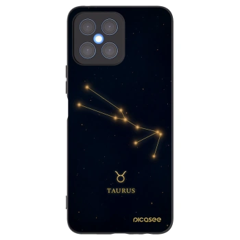 Picasee silikonowe czarne etui na Honor X8 4G - TAURUS