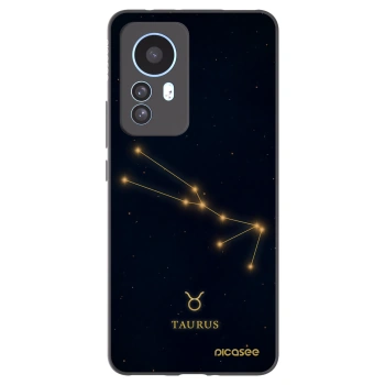 Picasee silikonowe czarne etui na Xiaomi 12T - TAURUS