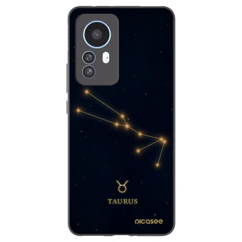 Picasee silikonowe czarne etui na Xiaomi 12T Pro - TAURUS