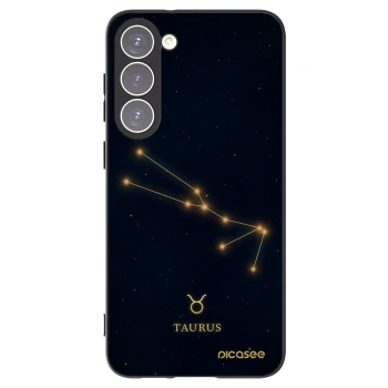 Picasee silikonowe czarne etui na Samsung Galaxy S23+ 5G - TAURUS
