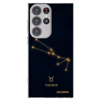 Picasee silikonowe przeźroczyste etui na Samsung Galaxy S23 Ultra 5G - TAURUS