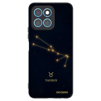 Picasee silikonowe czarne etui na Honor X8 5G - TAURUS